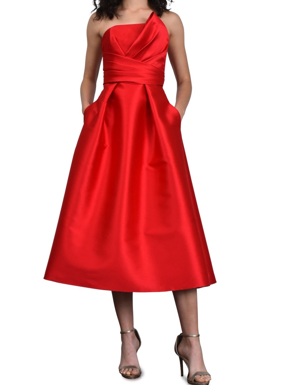 THEIA Strapless Fit-&-Flare Dress, size 12